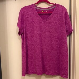 Women's Purple/Pink active V-Neck Top